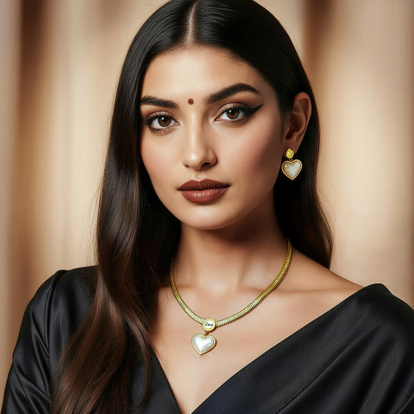 Golden Heart Charm Set