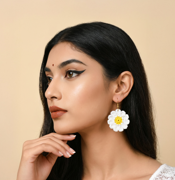 Crochet Flower Earrings