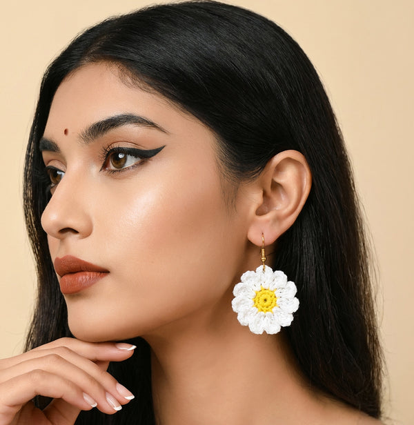 Crochet Flower Earrings